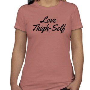 Women's  Fitness  Love Thigh-Self T-shirt Mauve